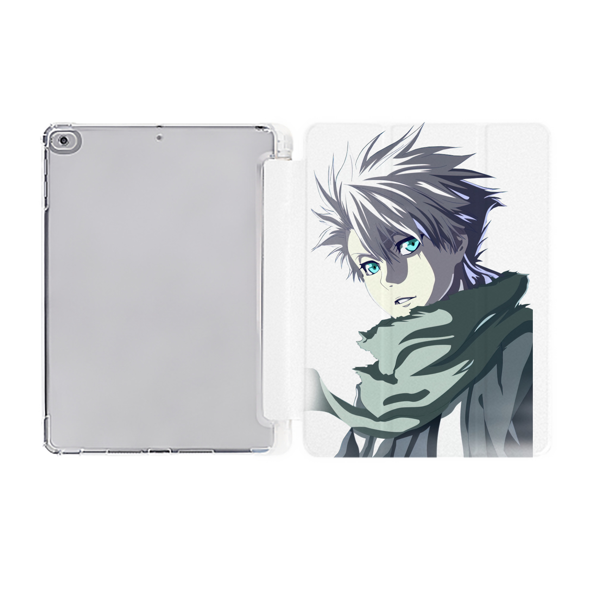 （画像用） ブリーチ 日番谷冬獅郎（ひつがや とうしろう） BLEACH Hitsugaya Toushirou IPad ケース ペン収納付き 三つ折りスタンド PUレザー×シリコン 対応機種9.5/10.5/10.9インチ